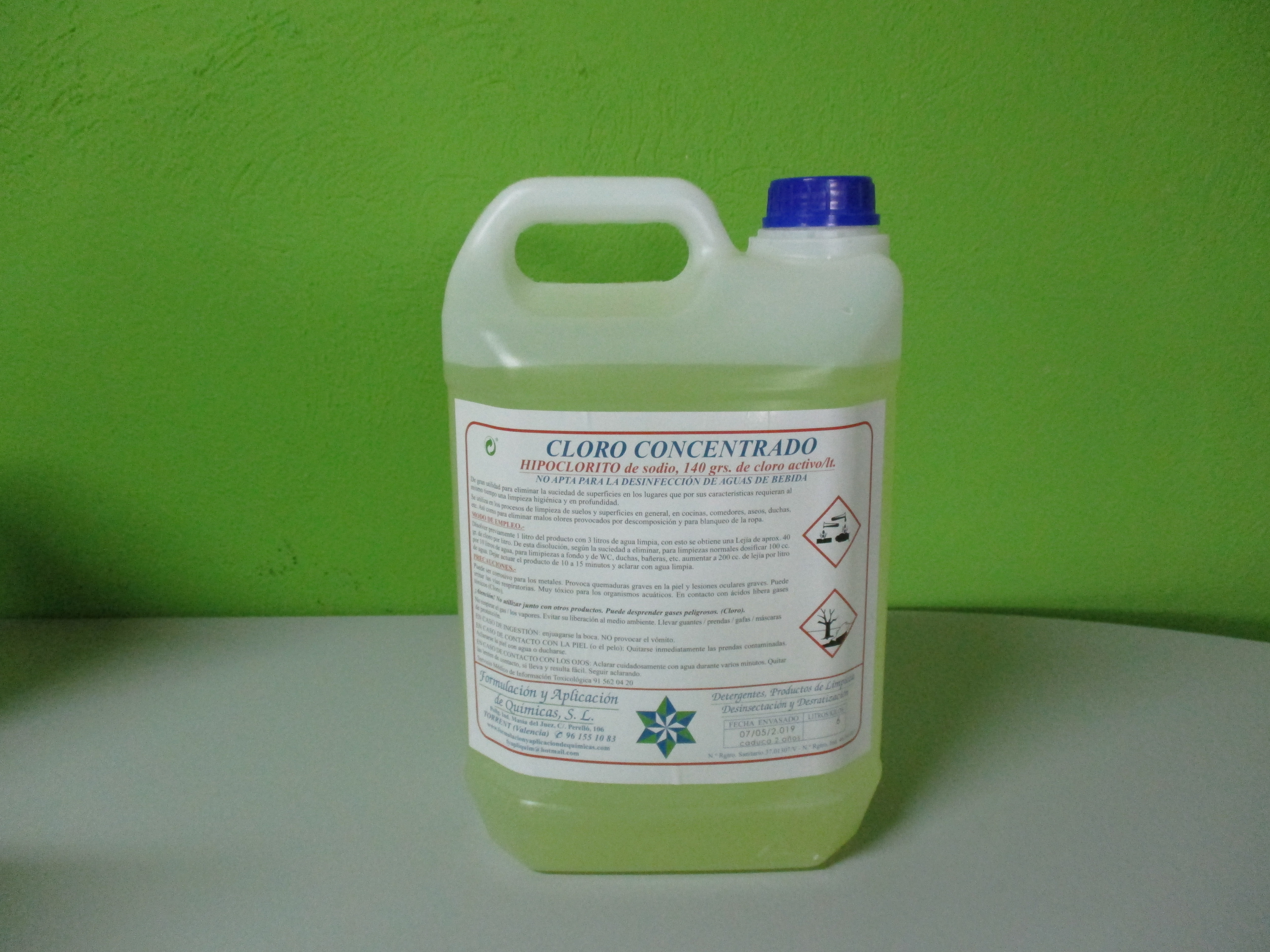 Lejía con Detergente 40 grs - Formulacion y Aplicacion de Quimicas